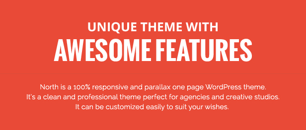 North – One Page Parallax WordPress Theme